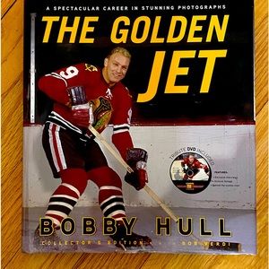 Chicago Blackhawks Bobby Hull “Golden Jet” career highlights book with DVD
